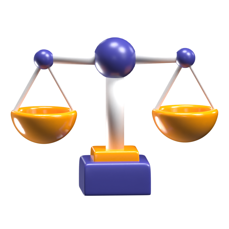 Balance Scale 3D Icon Model