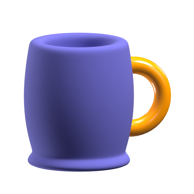 Modelo de icono de taza de café en 3D