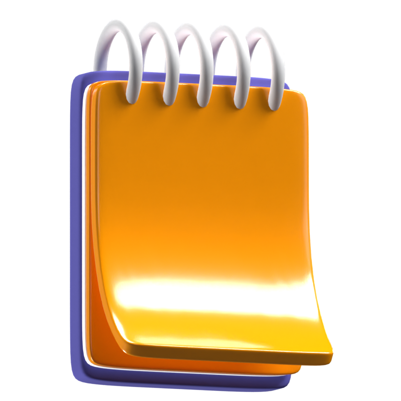 Notepad 3D Icon Model