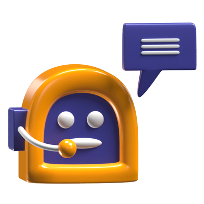 Chatbot 3D Icon Model With Conversation Bubble Chat 3D Graphic