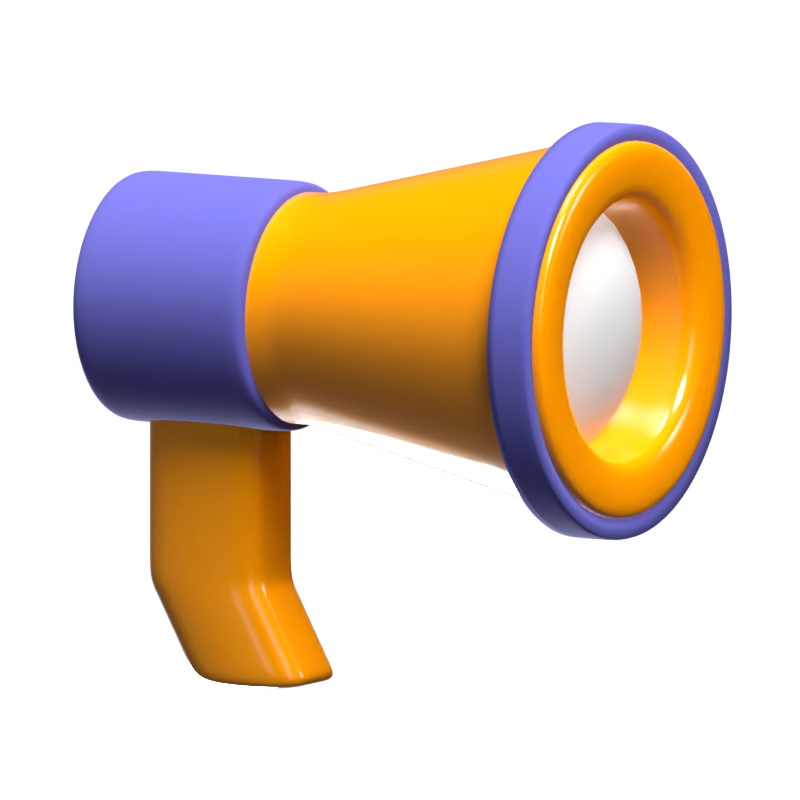 Megaphone 3D Icon Model