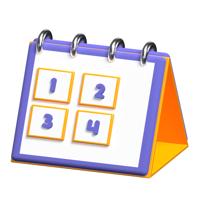 Kalender 3D-Symbol Modell 3D Graphic