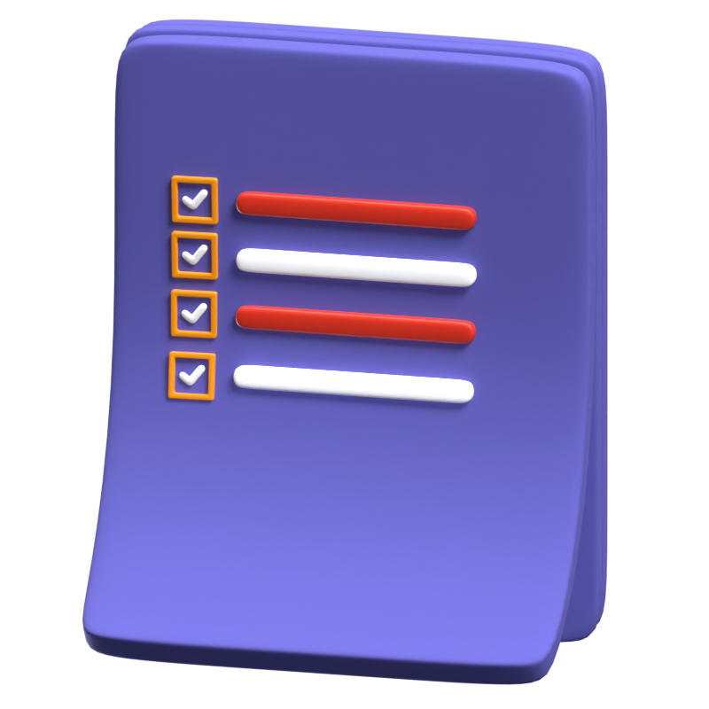 Report Document 3D Icon 3D Graphic