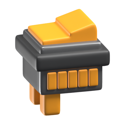 3D Single Switch Icon 3D Graphic