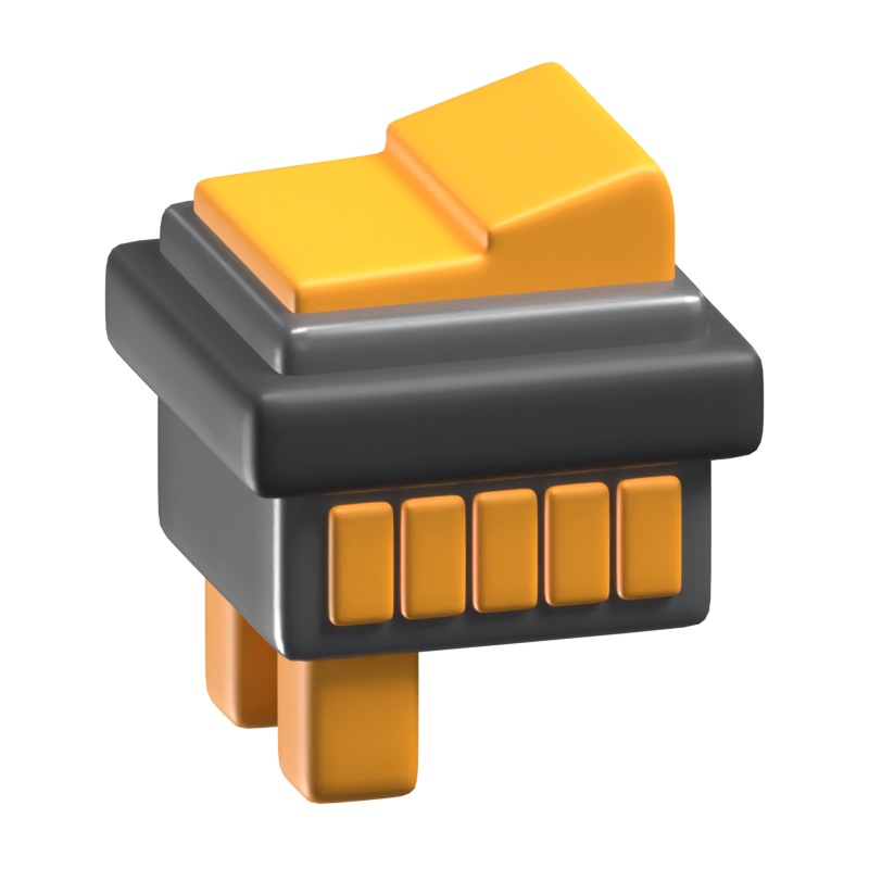 3D Single Switch Icon 3D Graphic