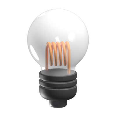 3D Light Bulb Model 3D Graphic