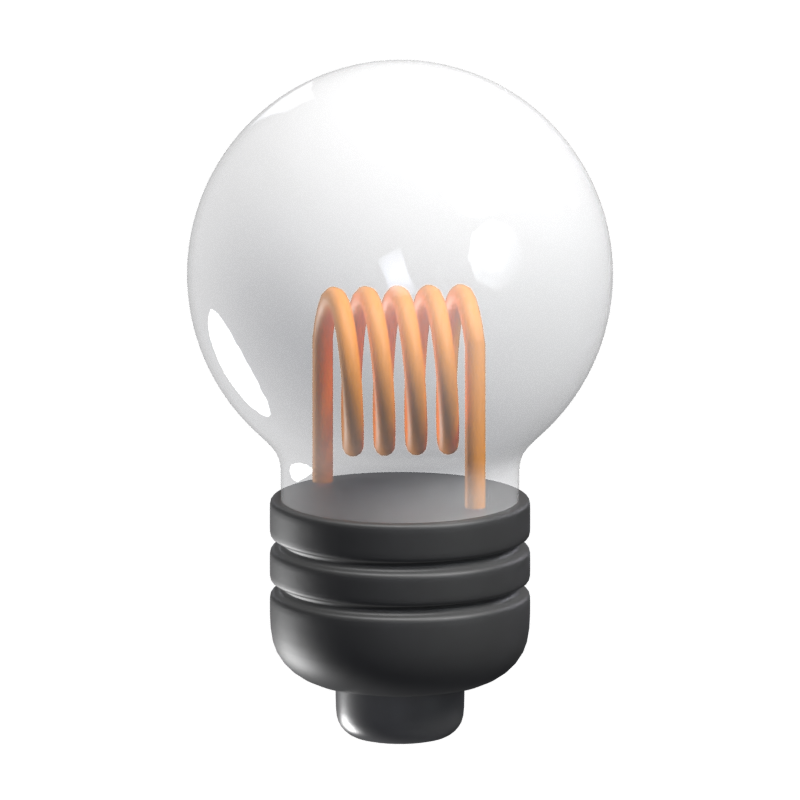 3D Light Bulb Model 3D Graphic