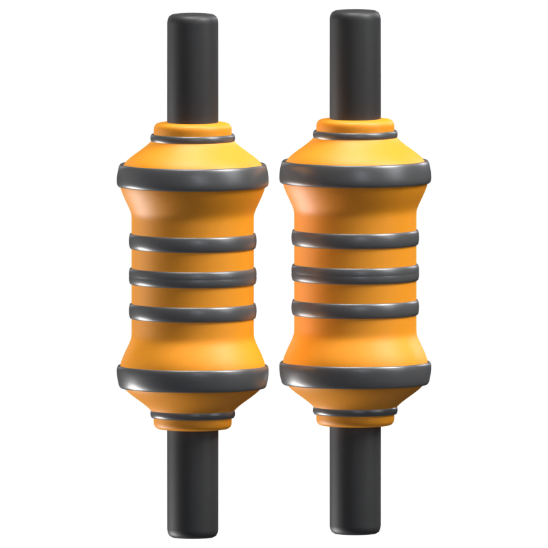 Zwei Widerstände 3D-Symbol Modell 3D Graphic