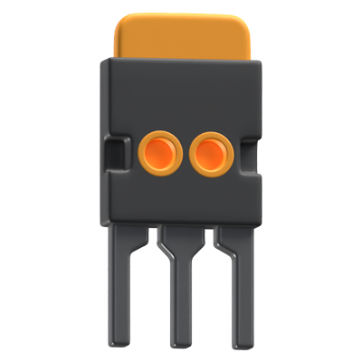 modelo eléctrico 3d de un transistor 3D Graphic