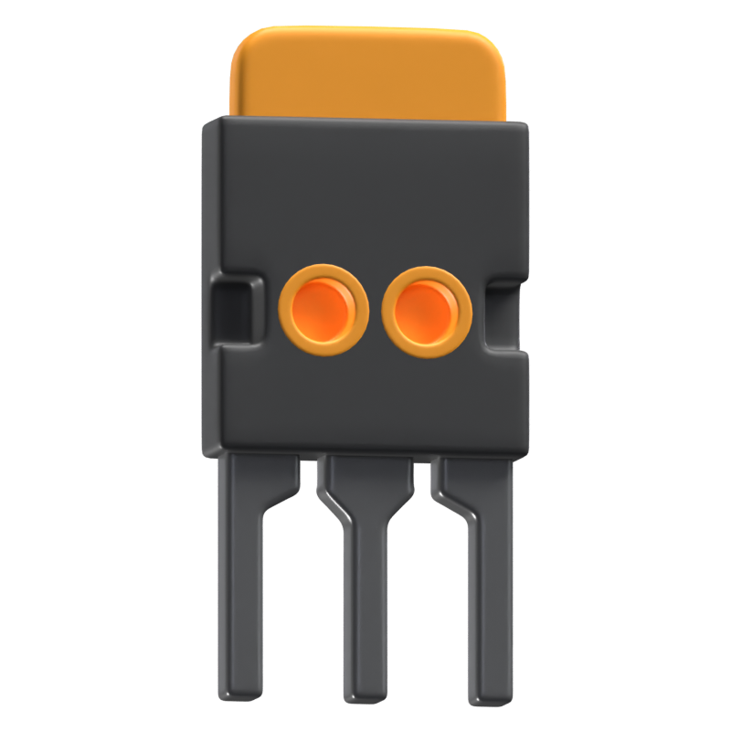 Modelo elétrico 3D de transistor 3D Graphic