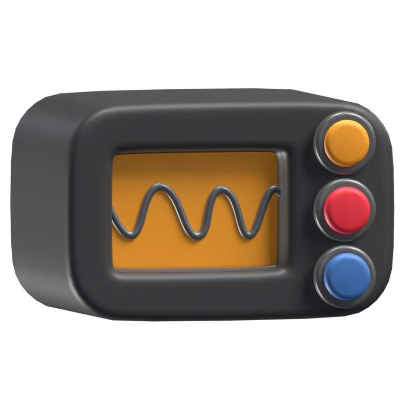 Oscilloscope 3D Icon Model 3D Graphic