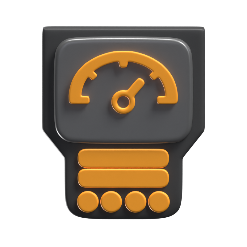 3D Voltmeter Icon Model 3D Graphic