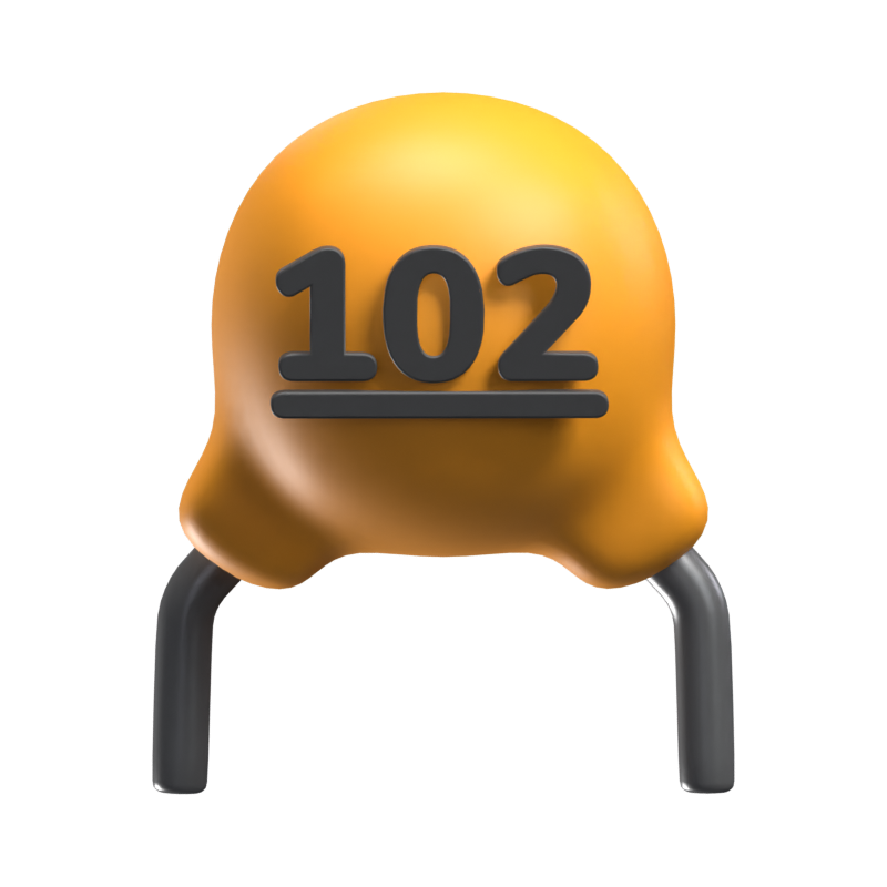 Capacitor 3D Component Icon Model 3D Graphic