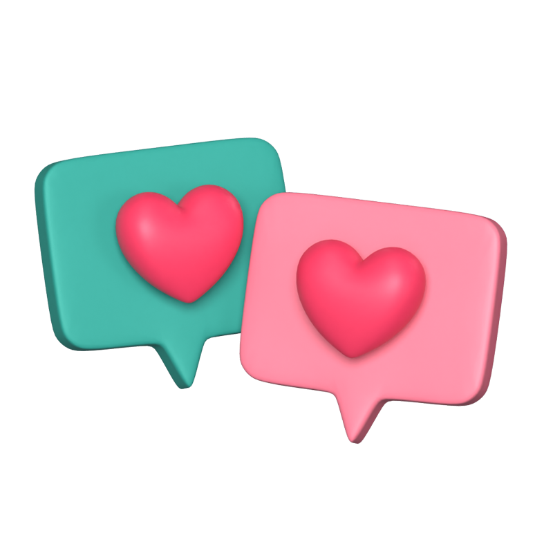 Chat Bubble Icono Animado 3D 3D Graphic