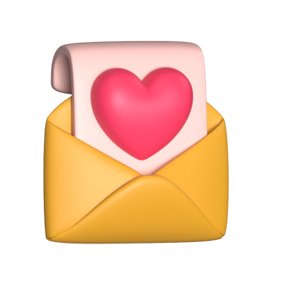 Love Letter 3D Animated Icon 3D Graphic