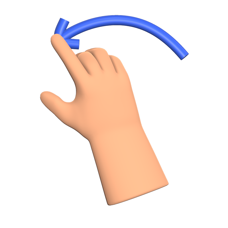 Swipe Left 3D Animated Icon 3D Graphic