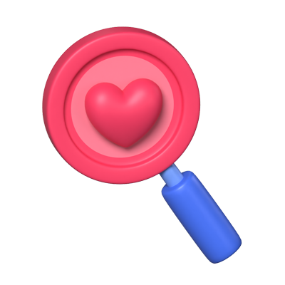 Find Love 3D Animated Icon 3D Graphic
