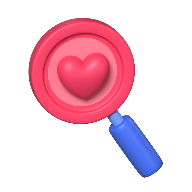 Find Love 3D Animated Icon 3D Graphic