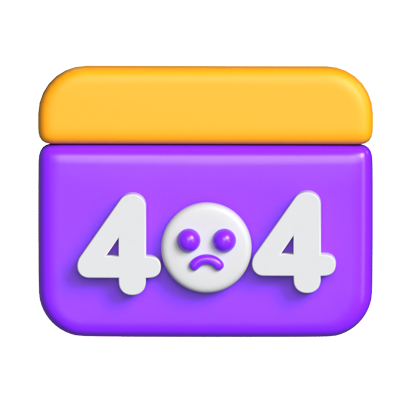 404 3D Icon Model For UI 3D Graphic