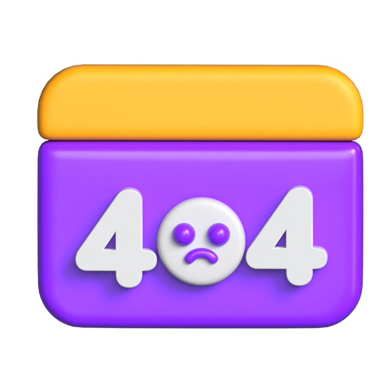 404 3D-Symbol-Modell für UI 3D Graphic