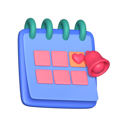 Schedule Date 3D Animated Icon 3D Graphic