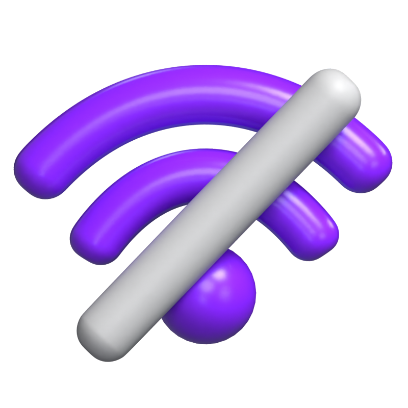 Kein Wifi 3D-Symbol Modell für UI 3D Graphic