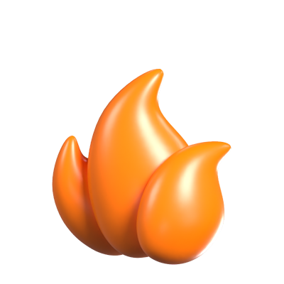 Fire Emoji Animated 3D Icon 3D Graphic