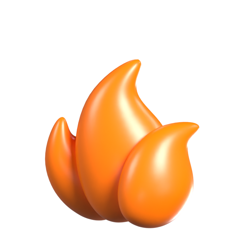 Fire Emoji Animated 3D Icon 3D Graphic