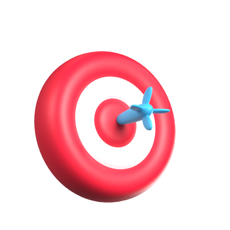 Target Emoji Animated 3D Icon 3D Graphic