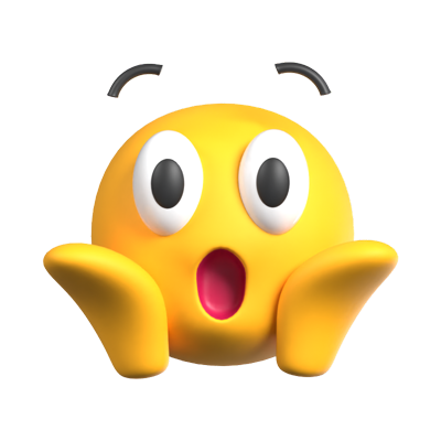 Shock Emoji Animated 3D Icon 3D Graphic