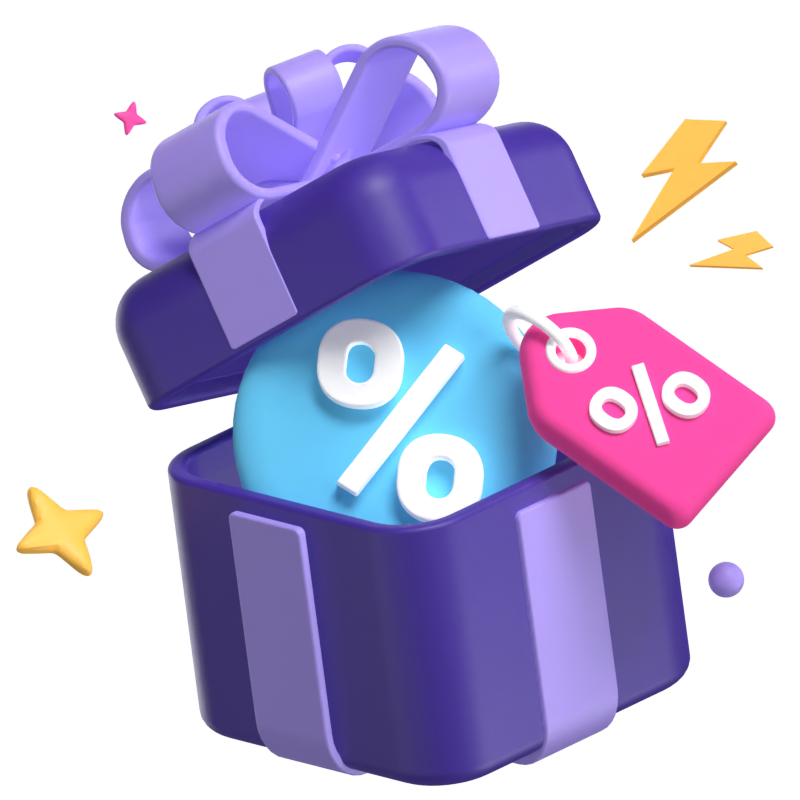 Discount Gift 3D Graphic