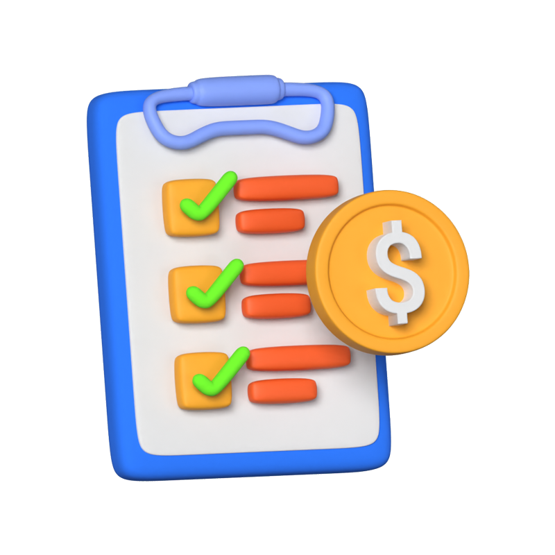 Financial Plan 3D Animated Icon 3D Graphic