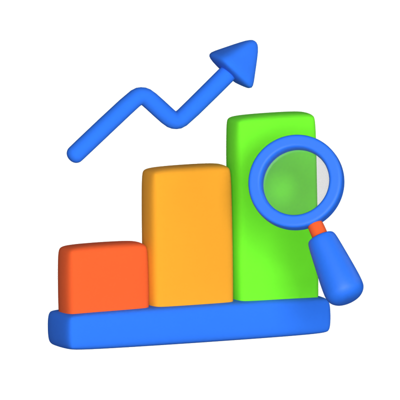 Industrieanalyse 3D Animierte Ikone 3D Graphic