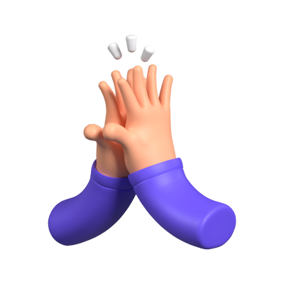 Collaboration Hand Animated 3D Icon 3D Graphic