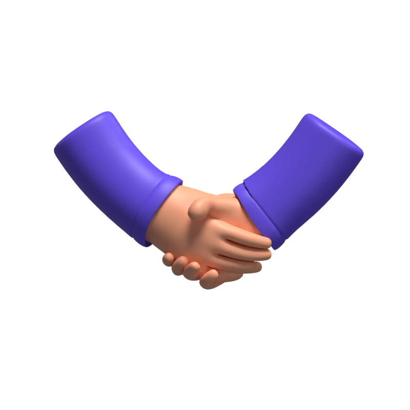 Handshake Animated 3D Icon 3D Graphic