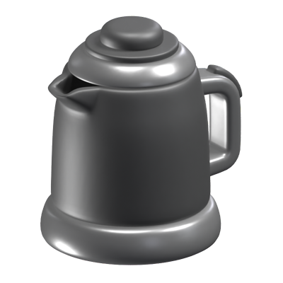 3D Electric Kettle Icon Model 3D Graphic