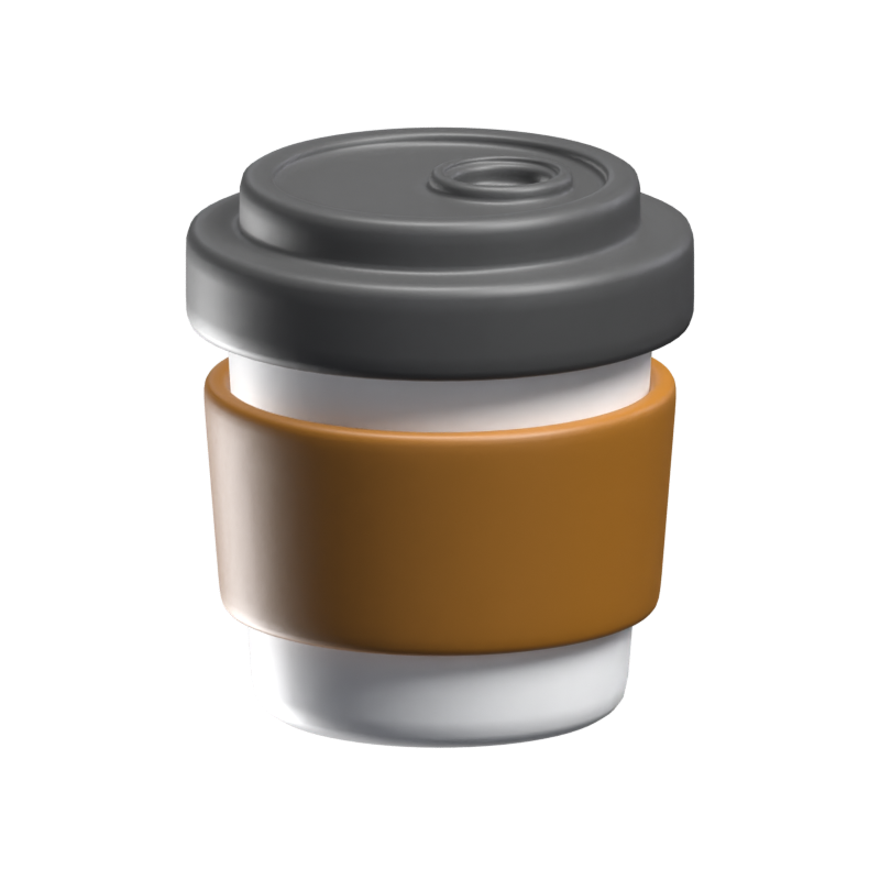 3D Kaffee Pappbecher 3D Graphic