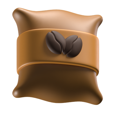 A Sack Of Coffee Beans 3D Icon 3D Graphic