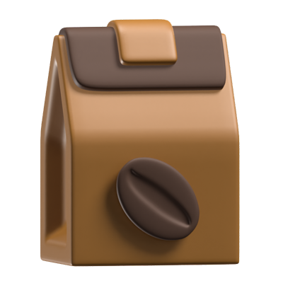 Coffee Bag 3D Icon Model 3D Graphic