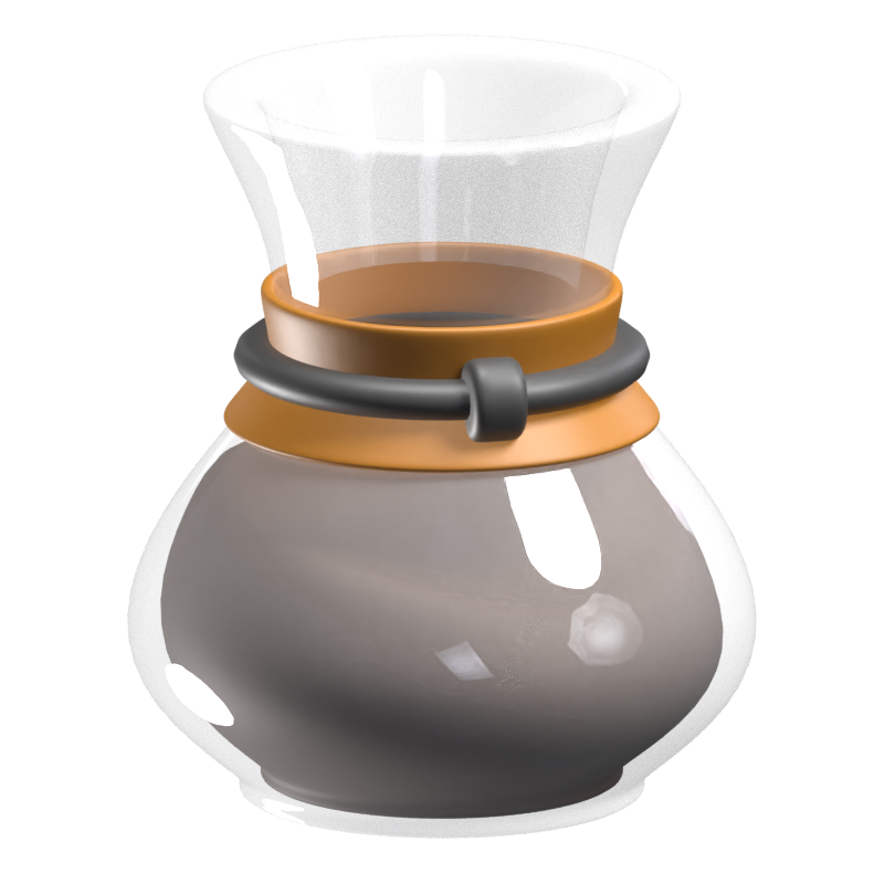 3D Chemex Icon Model 3D Graphic