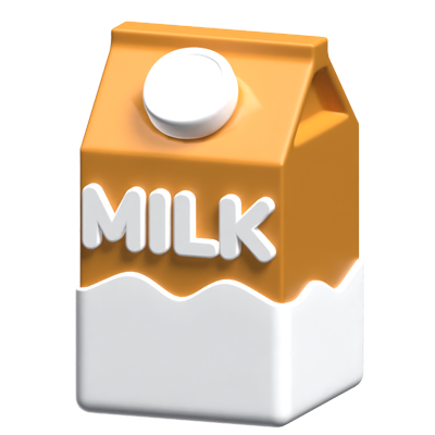 Milk 3D Icon Model 3D Graphic