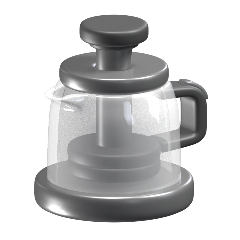 3D French Press Icon 3D Graphic