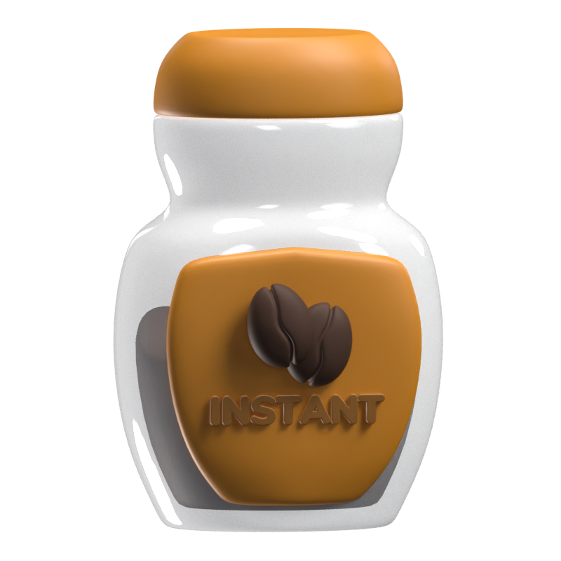 Instant Coffee 3D Icon Model