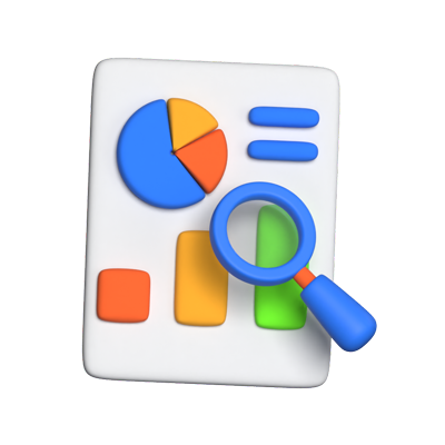 Market Research 3D Animated Icon 3D Graphic