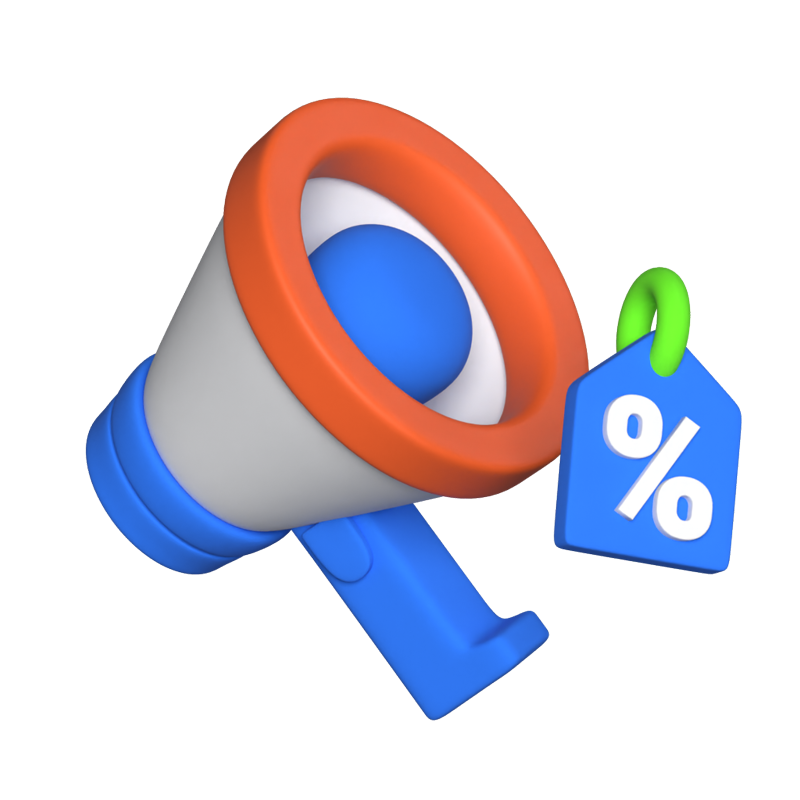 Advertising And Promotions 3D Animated Icon 3D Graphic