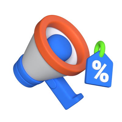 Advertising And Promotions 3D Animated Icon 3D Graphic