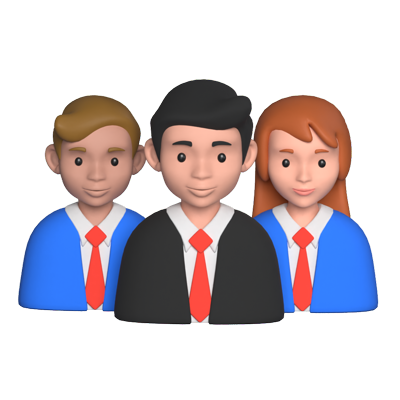 Leadership Team 3D Animated Icon 3D Graphic