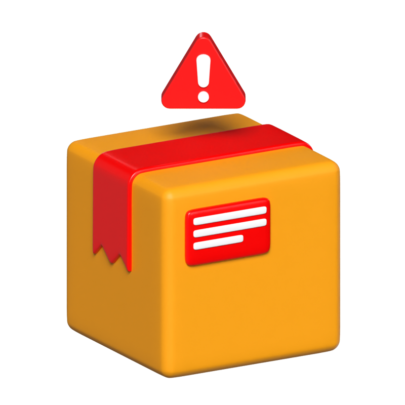 Box Caution 3D Animation 3D Graphic