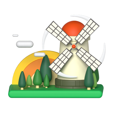 Windmill Loader 3D Animation 3D Graphic