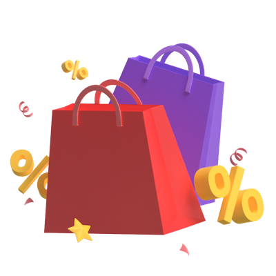 Shopping Bags 3D Graphic